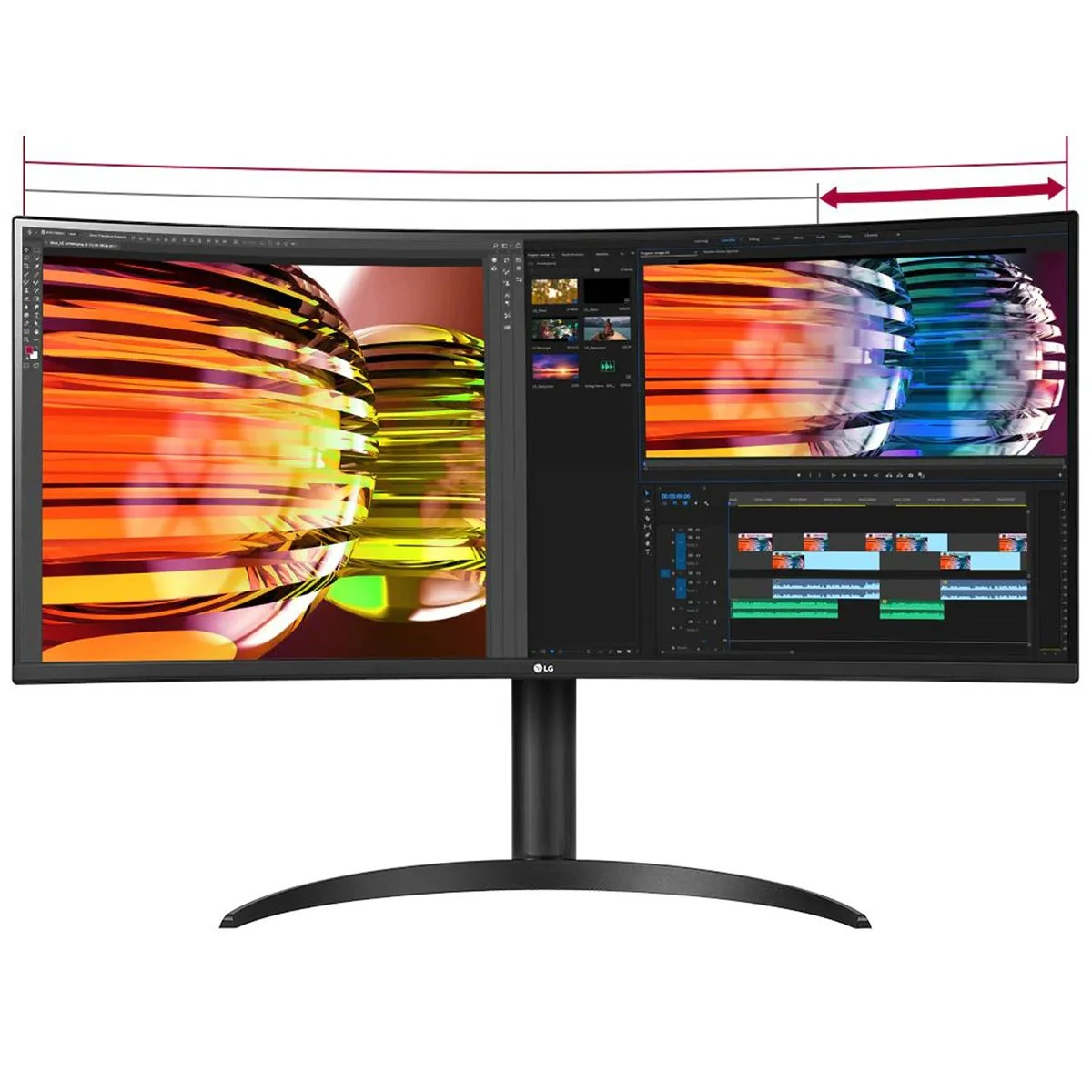 LG 34WP65C-B 34" Curved UltraWide QHD HDR FreeSync Premium Monitor - Image 3