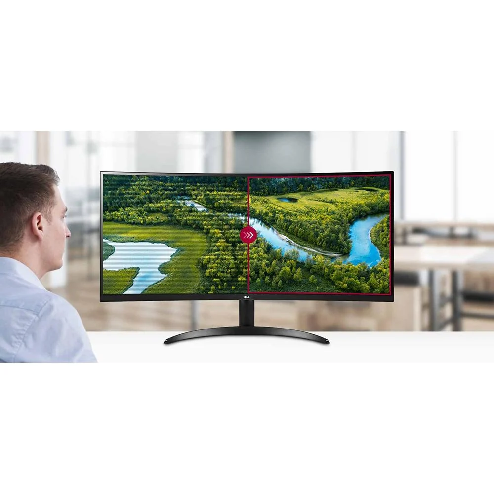 LG 34WQ60C-B 34" 21:9 Curved UltraWide QHD (3440 x 1440) IPS Monitor - Open Box - Image 2