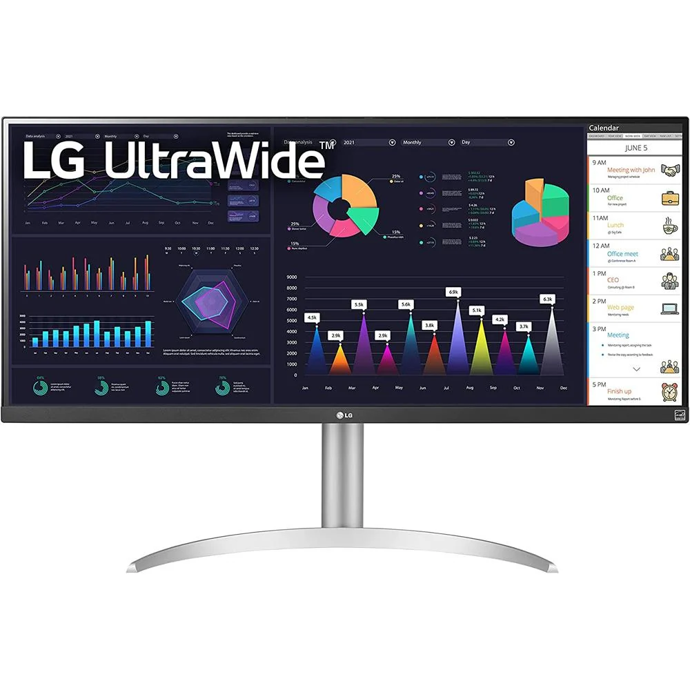 LG 34WQ650-W 34" 21:9 UltraWide Full HD 100Hz IPS Monitor w/ Accessories Bundle - Image 2
