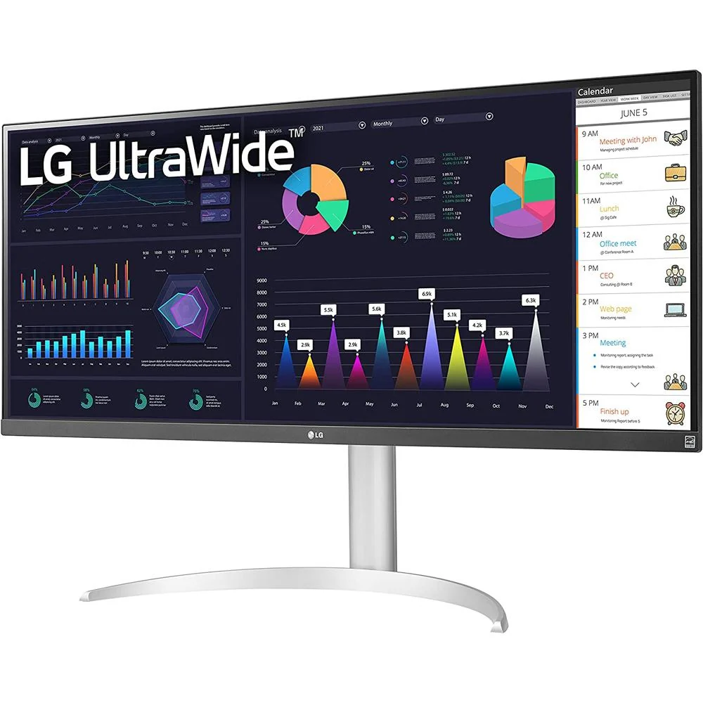 LG 34WQ650-W 34" 21:9 UltraWide Full HD 100Hz IPS Monitor w/ Accessories Bundle - Image 3