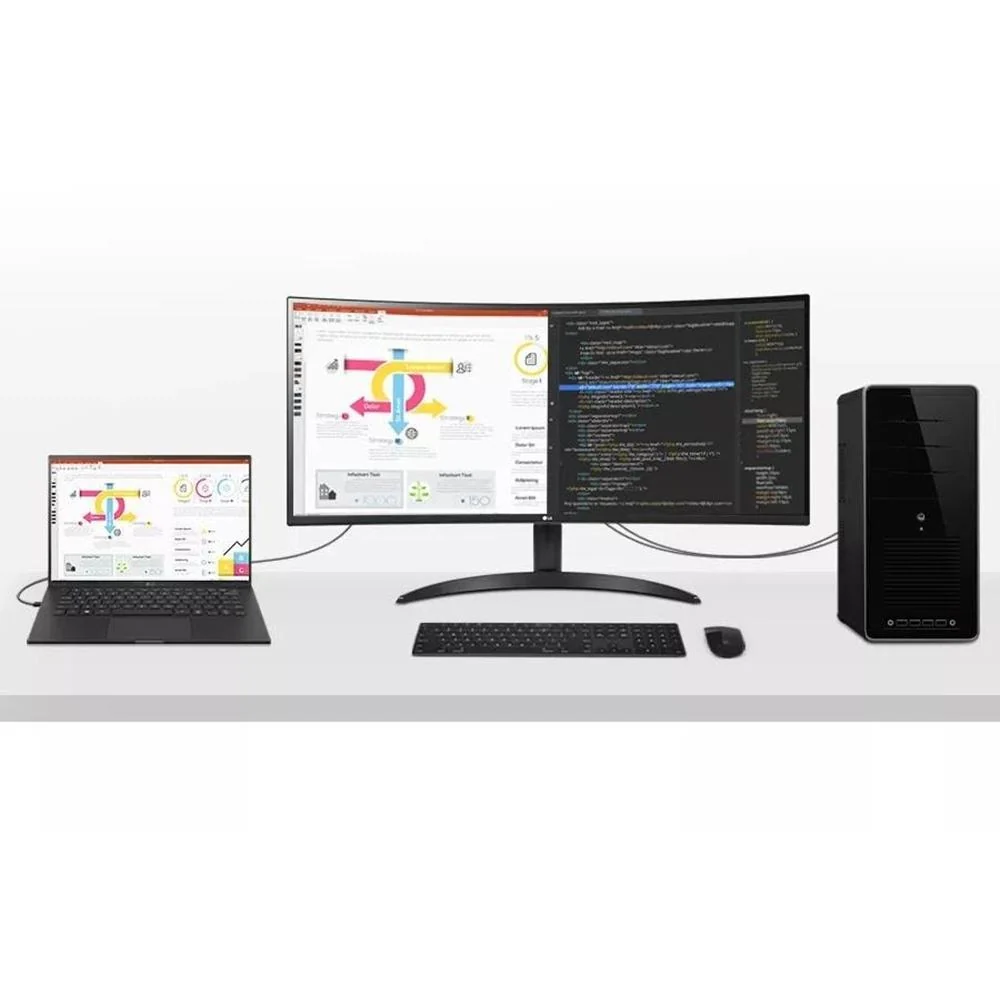 LG 34WR55QC-B 34" Curved UltraWide WQHD HDR 10 100Hz Monitor - Open Box - Image 10