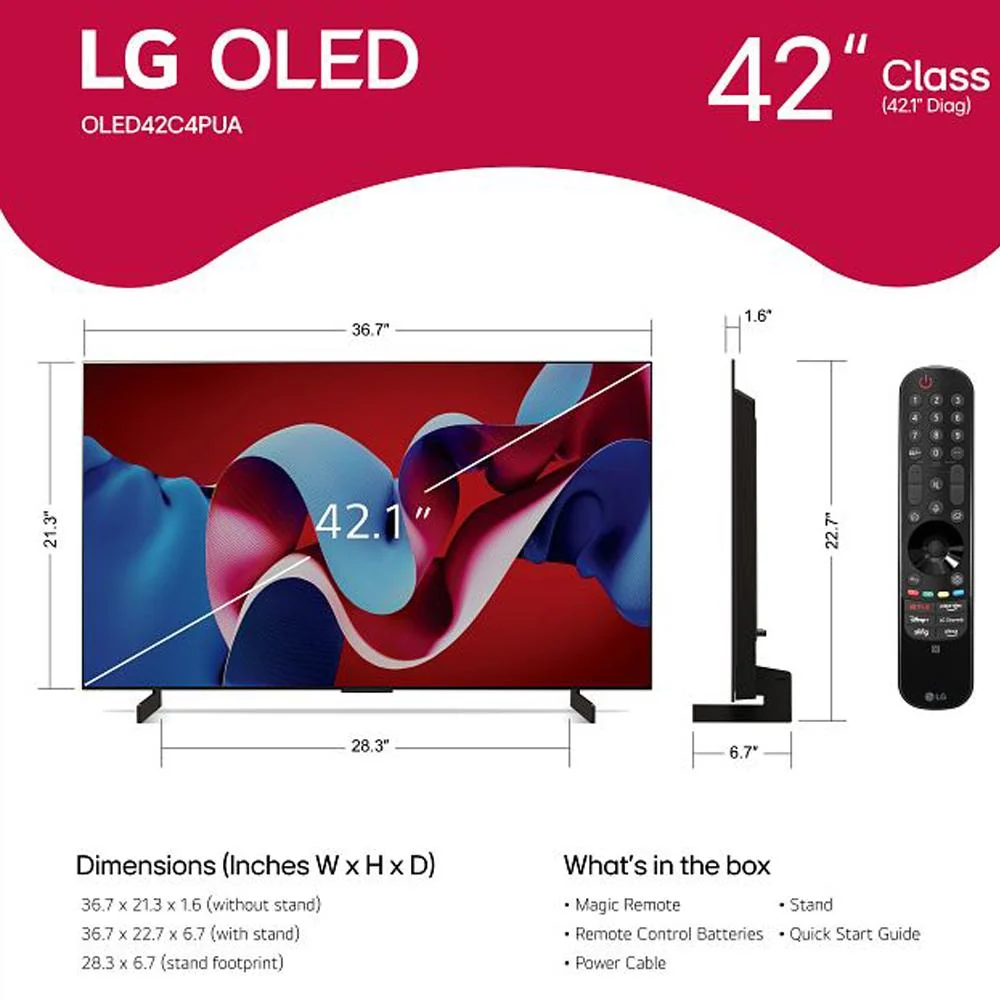 LG 42 Inch Class OLED evo C4 Series Smart TV 4K Processor (2024) - Image 18