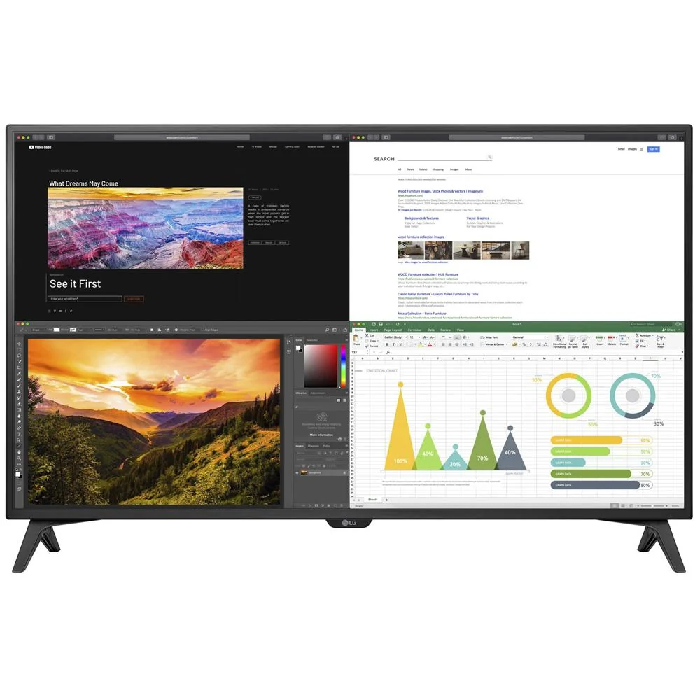 LG 43UN700T-B 43" 4K UHD 3840x2160 IPS USB-C HDR 10 Monitor w/ Warranty Bundle - Image 2