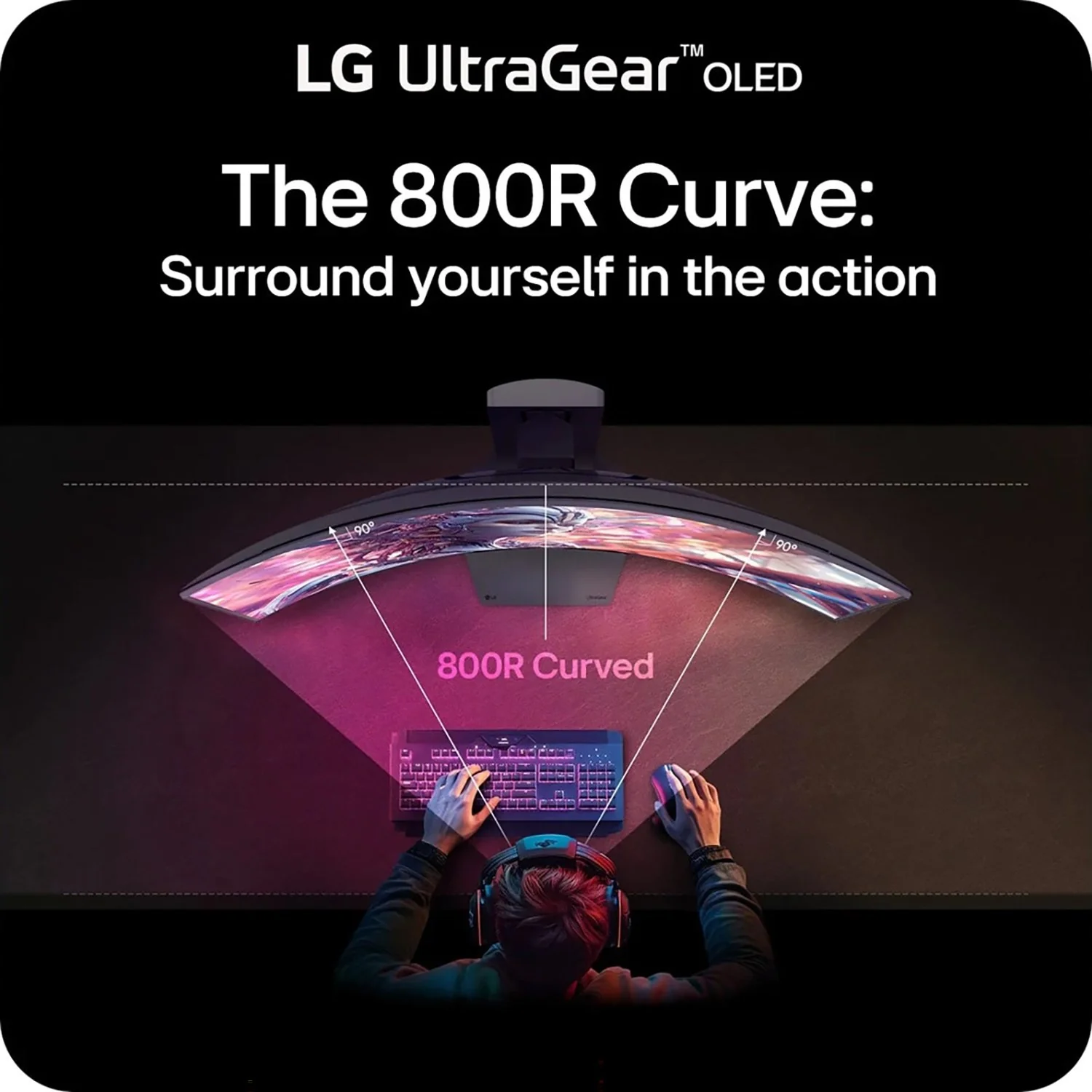LG 45 Inch UltraGear OLED WQHD 240Hz 0.03ms G-Sync Curved Gaming Monitor - Image 5