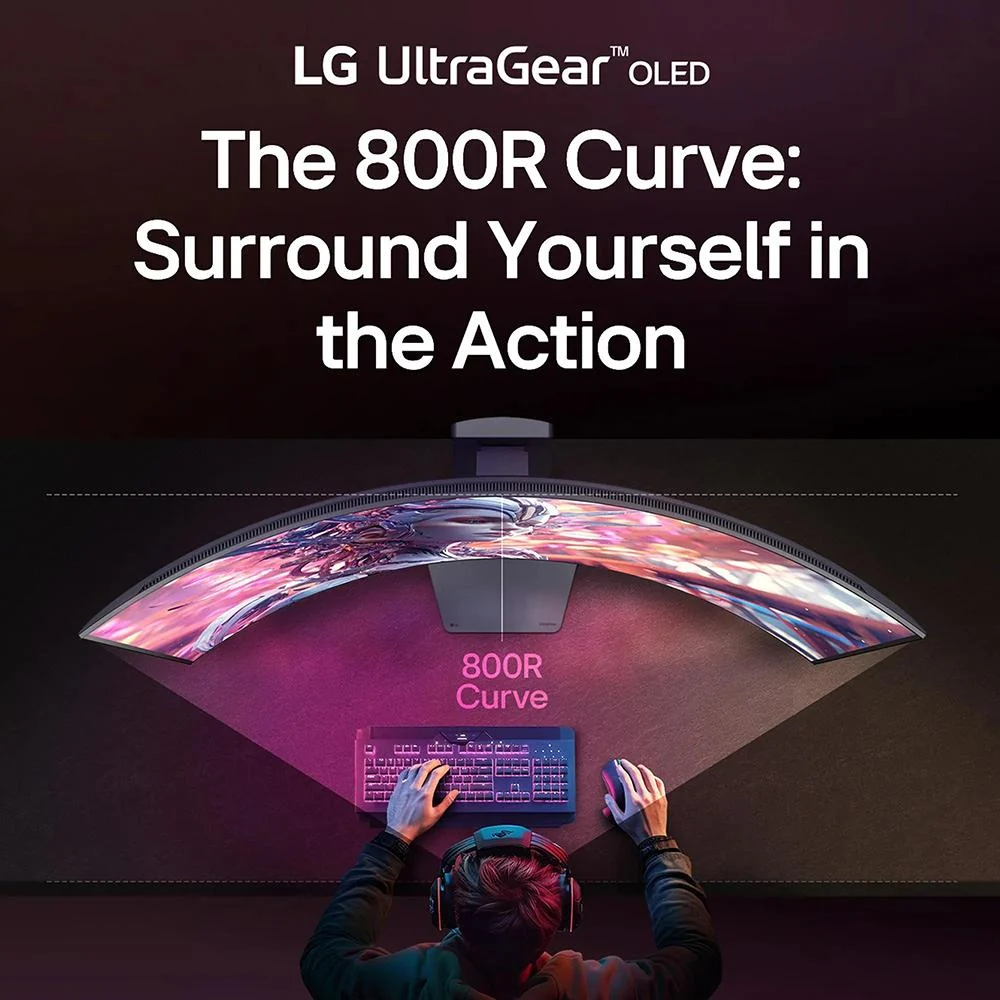 LG 45" UltraGear OLED WQHD 240Hz 800R Curved Gaming Monitor with webOS - Image 10