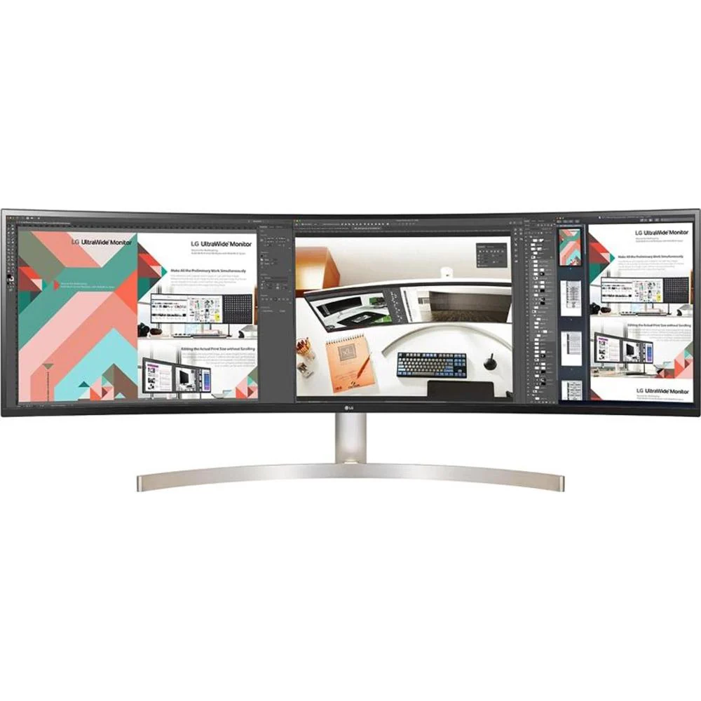LG 49" Class 32:9 UltraWide IPS Curved LED Monitor OPEN BOX + 1 Year Warranty Pack - Image 2