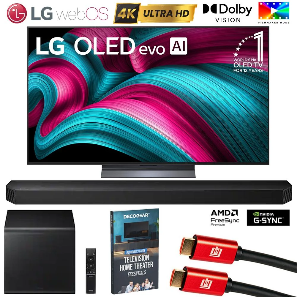 LG 55" C5 OLED evo 4K UHD webOS TV (2025) w/ HWQ800H Q-series Soundbar System