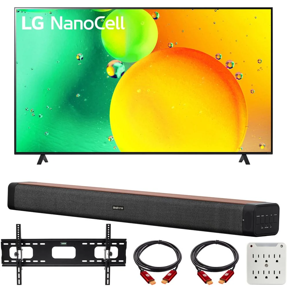 LG 55" HDR 4K UHD Smart NanoCell LED TV with Deco Home Soundbar Bundle - Image 16