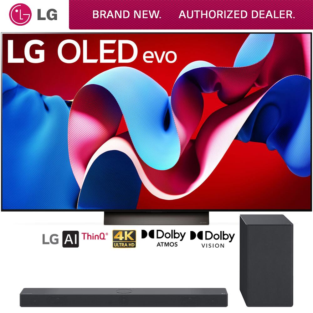 LG 65" Class OLED evo C4 Series Smart TV 2024 +LG SC9S Soundbar for evo Series