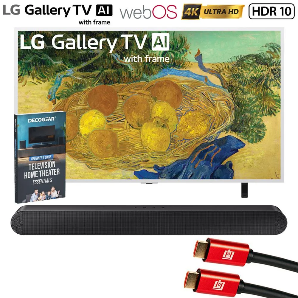 LG 65" Gallery TV with Frame LX7B Mini LED 4K TV 2026 w/ HW-S50B Soundbar Bundle