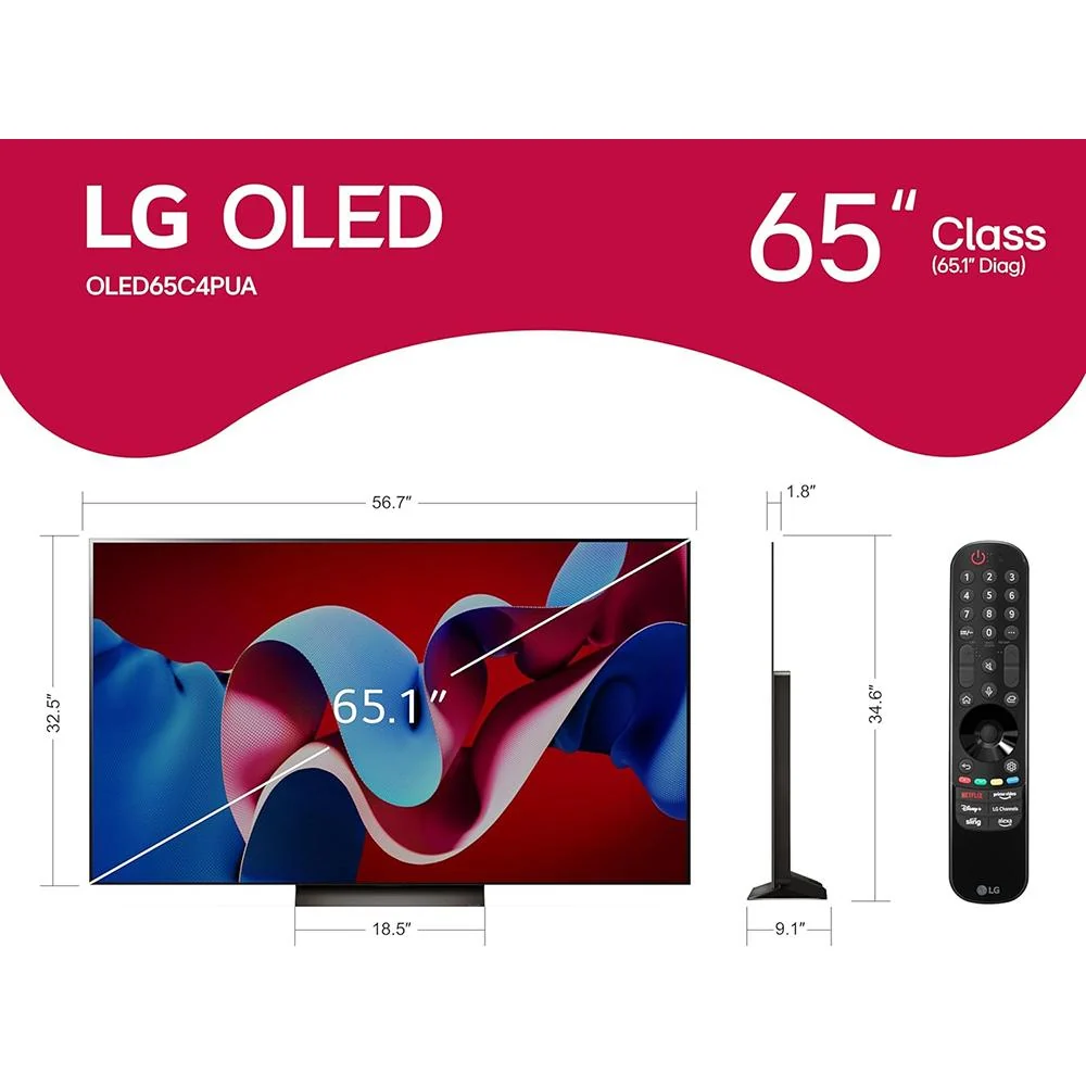 LG 65 Inch Class OLED evo C4 Series Smart TV 4K Processor (2024) - Open Box - Image 11