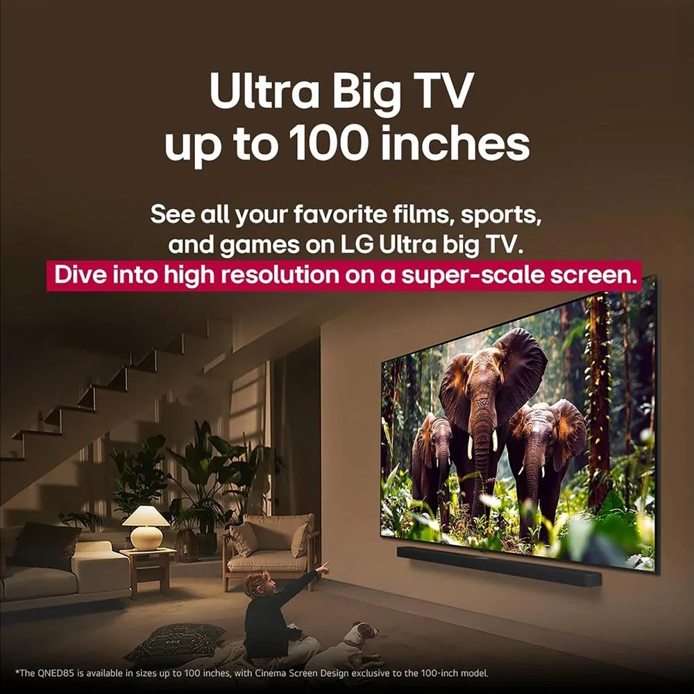 LG 65 inch Mini LED QNED AI 4K QNED85A Smart TV (2025) w/ SKM1 Soundbar Bundle - Image 11