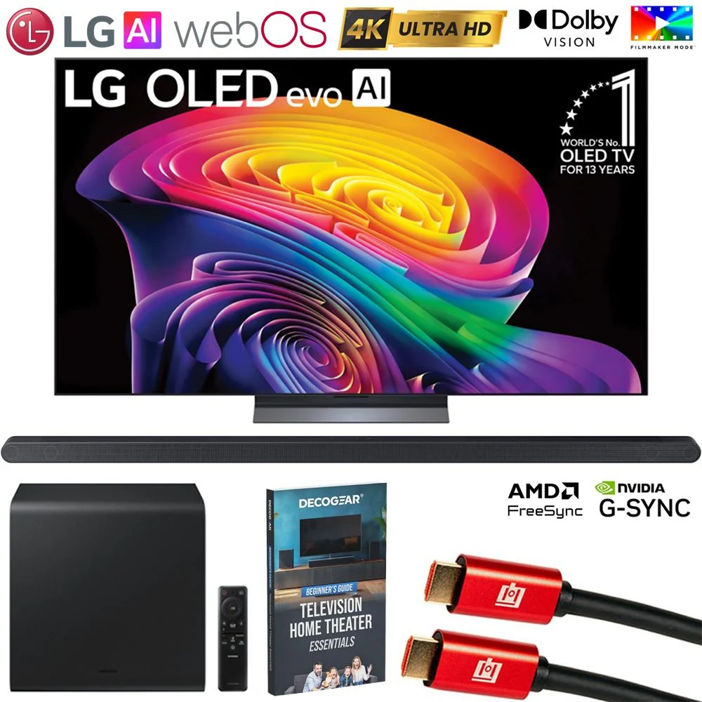 LG 65 inch OLED evo AI C6 4K Smart webOS TV (2026) w/ HW-S800D Soundbar Bundle