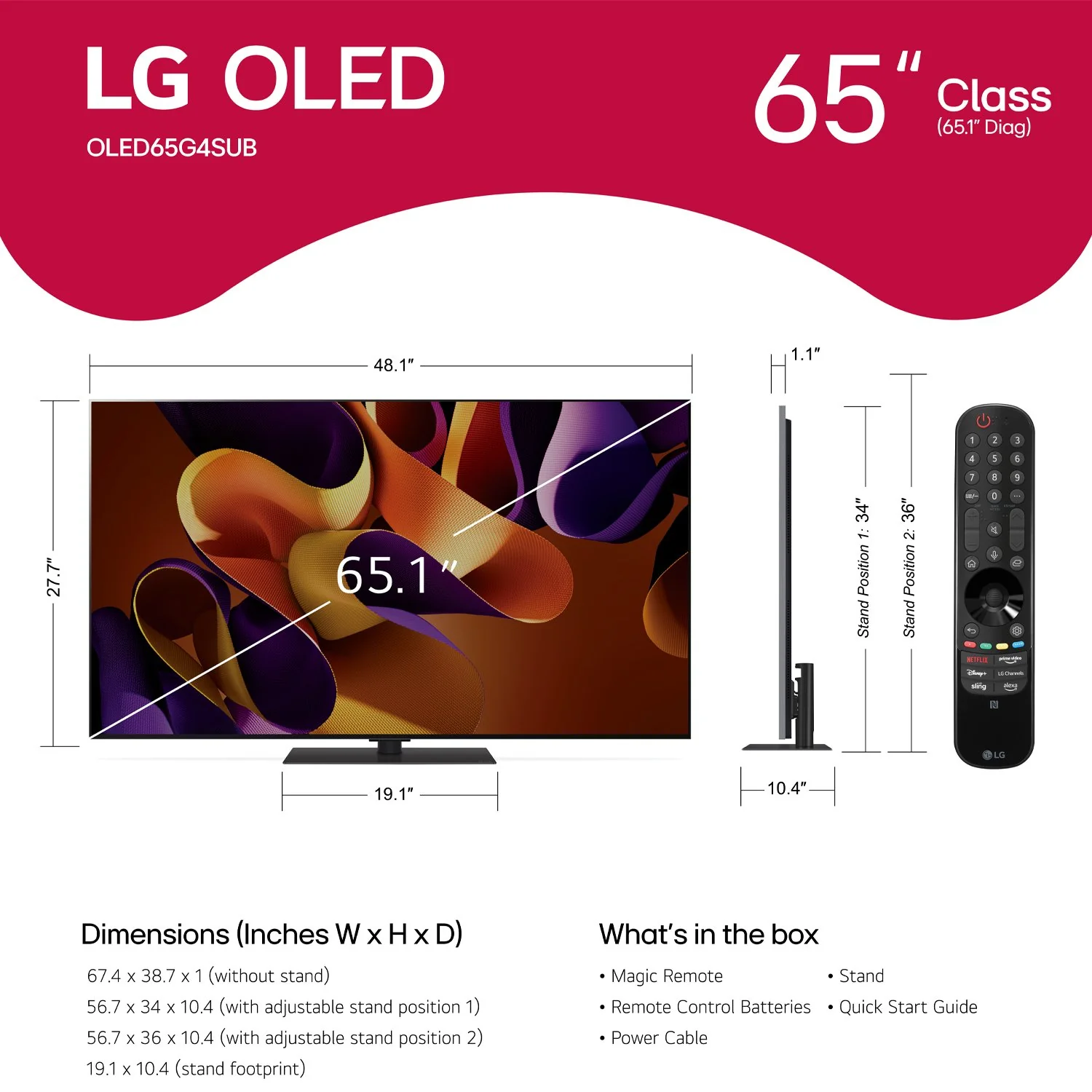 LG 65" OLED evo G4 Series Smart TV 4K HDR 2024 + LG SC9S Soundbar for evo Series - Image 16