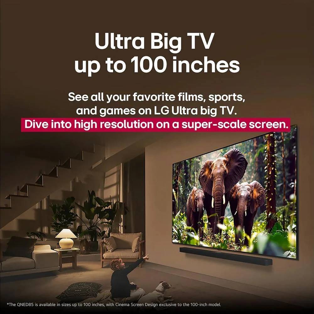 LG 65" Mini LED QNED AI 4K QNED85A Smart TV (2025) w/ Extended Protection Plan - Image 11