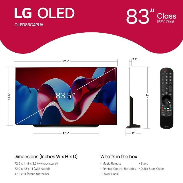 LG 83" Class OLED evo C4 Series Smart TV 2024 +LG SC9S Soundbar for evo Series - Image 16