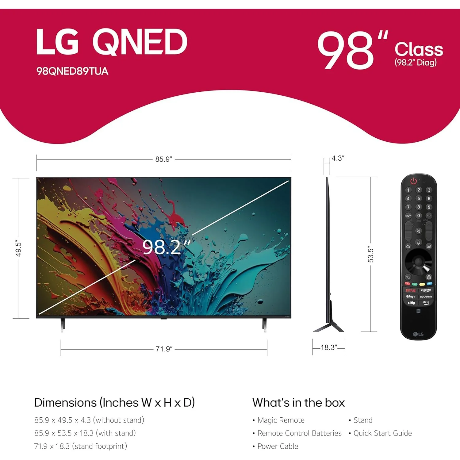 LG 98 inch QNED89T 4K HDR Smart Quantum Dot NanoCell LED TV (2024) - Image 2