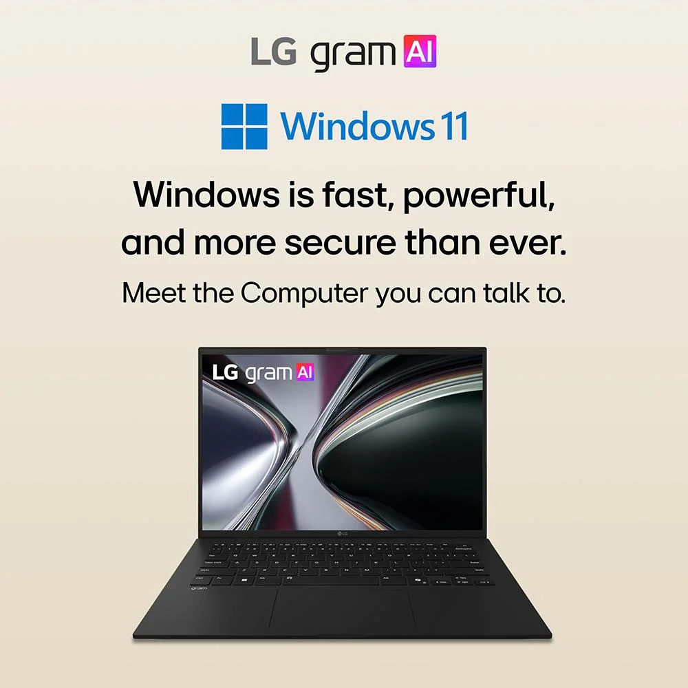 LG gram 14" Copilot+ PC Intel Ultra 7, 32GB RAM, 1TB SSD Laptop, White - Image 7