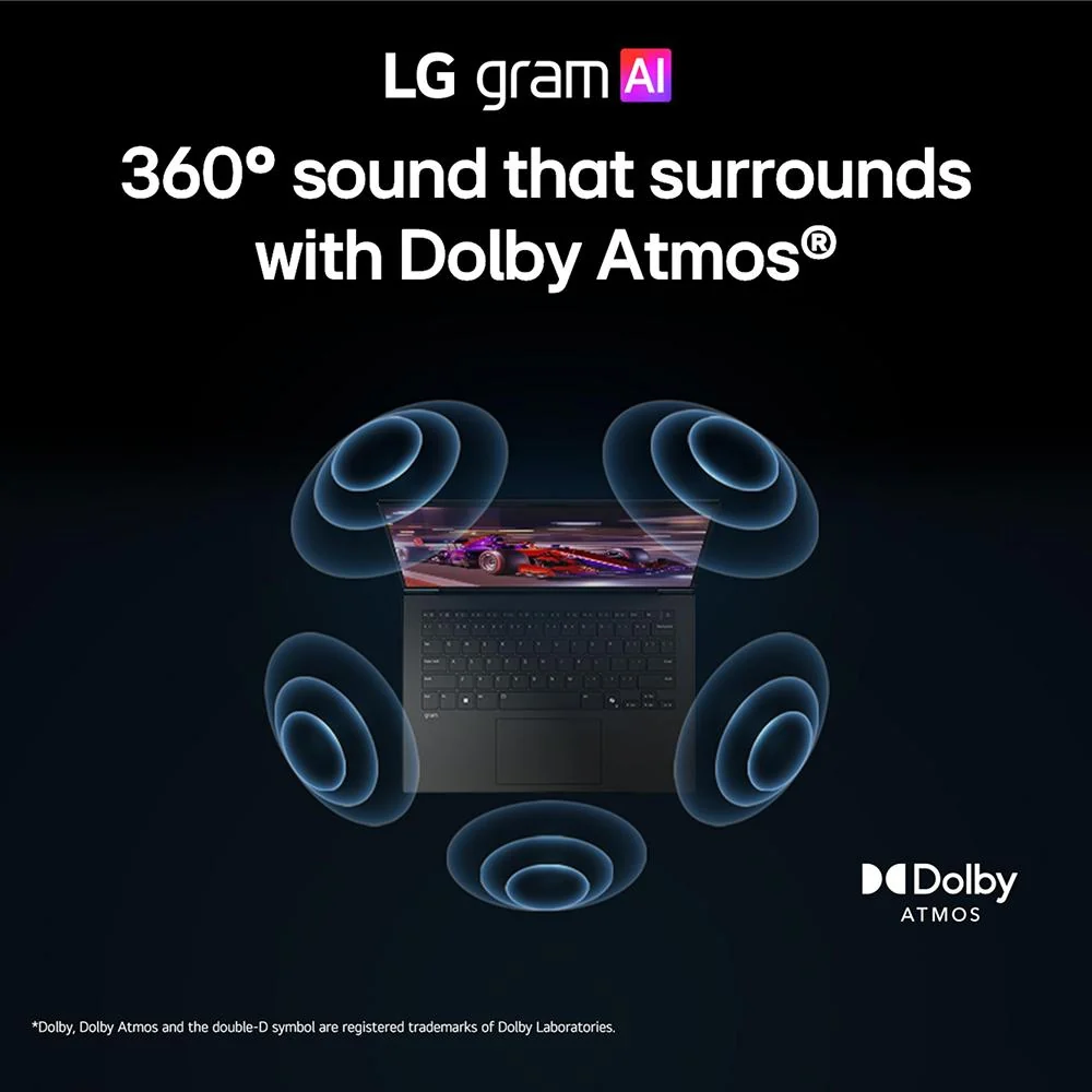 LG gram 15" Copilot+ PC Intel Ultra 7, 32GB RAM, 1TB SSD Touch Laptop, Black - Image 9