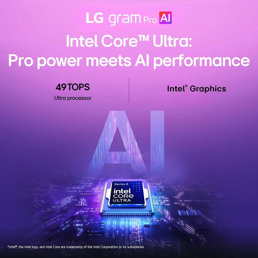 LG gram Pro 16" Copilot+ PC Intel Ultra 7, 16GB RAM, 1TB Touch Laptop, Black - Image 11
