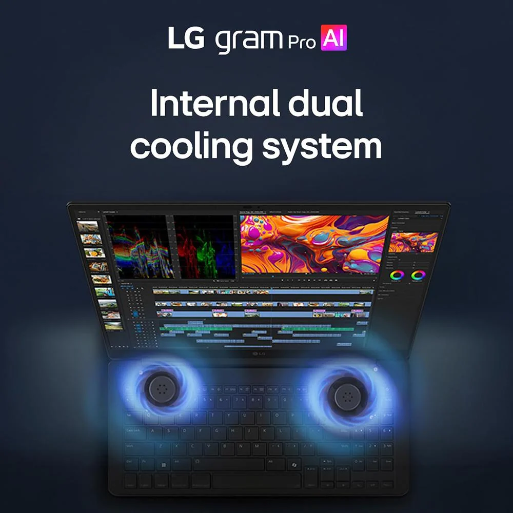 LG gram Pro 16" Copilot+ PC Intel Ultra 7, 16GB RAM, 1TB Touch Laptop, Black - Image 9