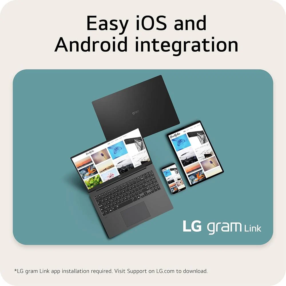 LG gram Pro 16 Inch; Copilot+ PC; Thin and Lightweight Laptop; Metal | Open Box - Image 3