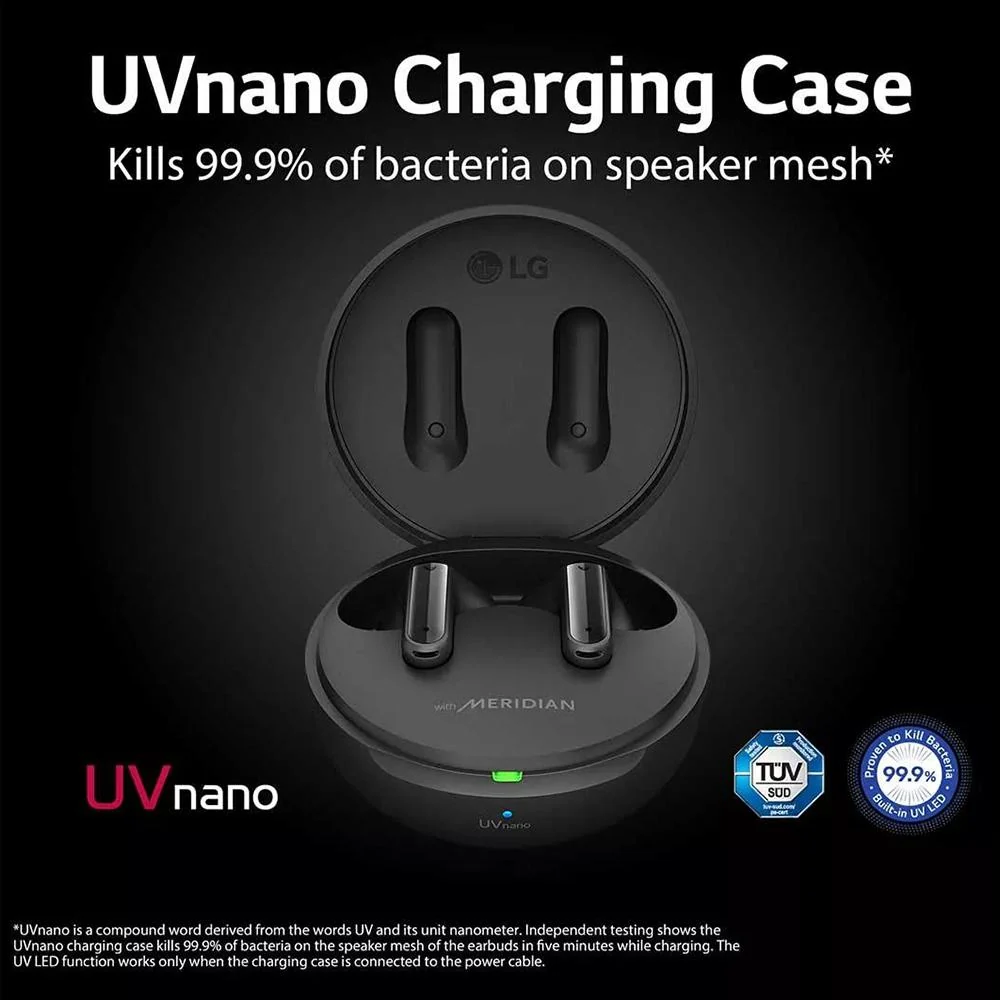 LG TONE Free FP9 True Wireless Bluetooth Earbuds with UVnano Self Cleaning Case - Image 10