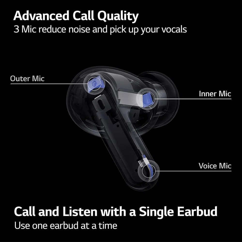 LG TONE Free FP9 True Wireless Bluetooth Earbuds with UVnano Self Cleaning Case - Image 6