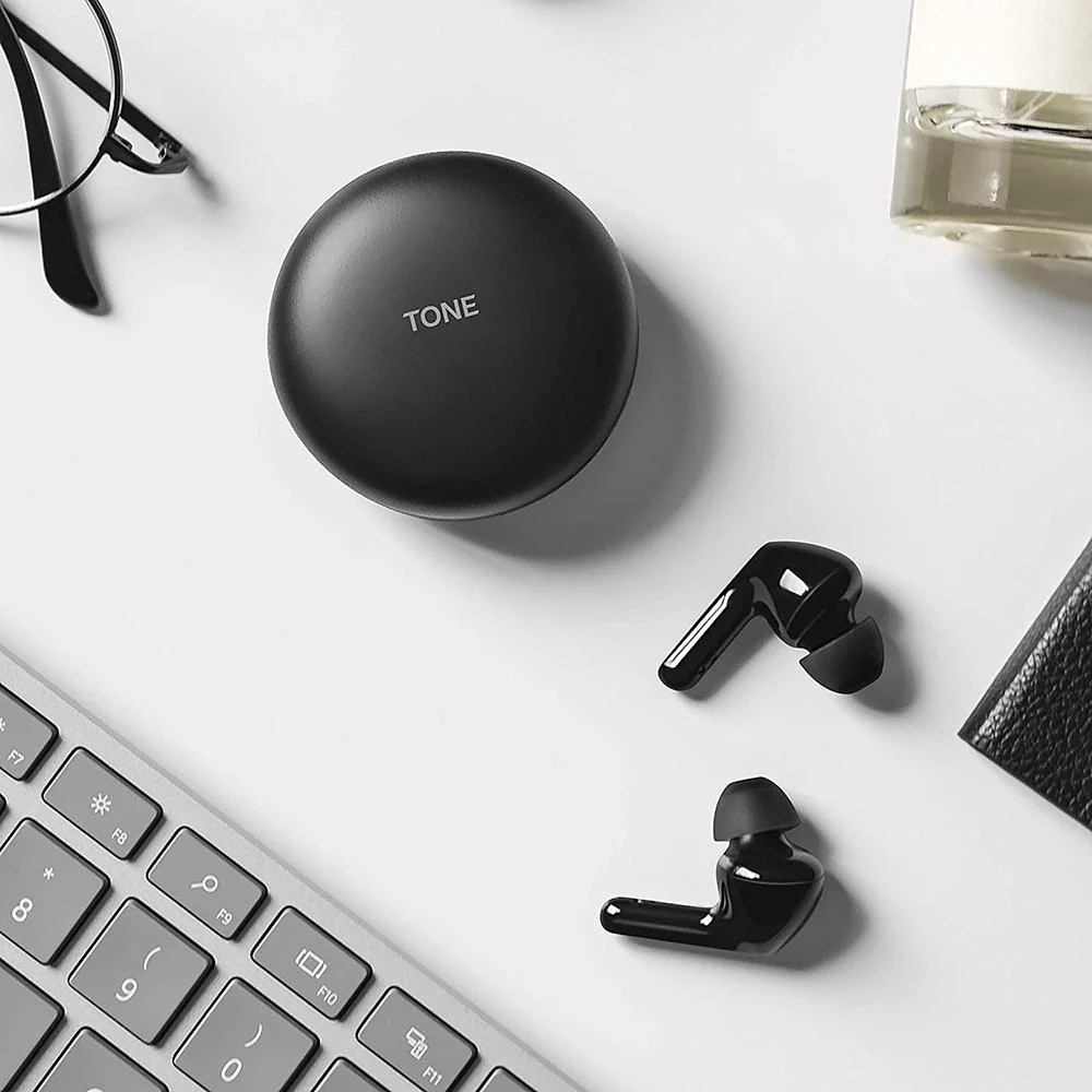 LG TONE Free HBS-FN5W True Wireless Bluetooth Earbuds, Black Open Box - Image 12