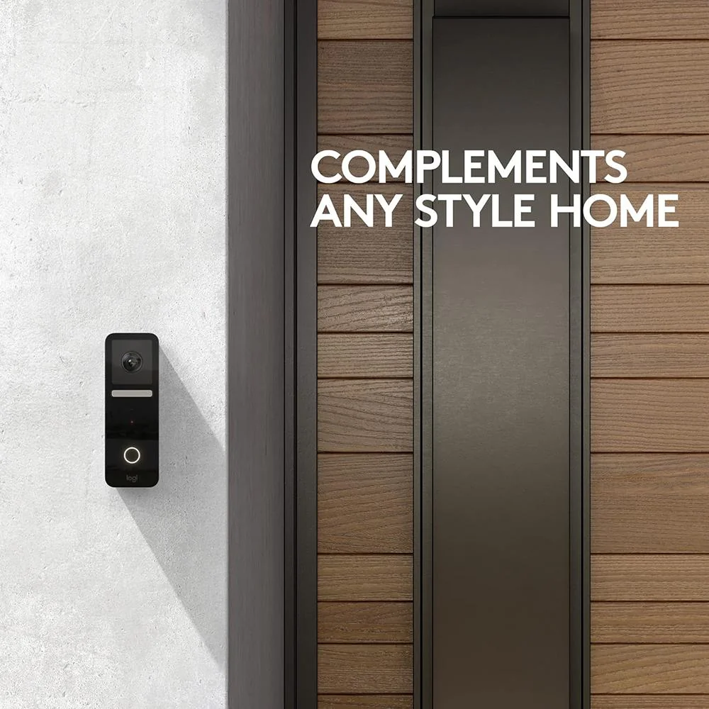 Logitech Core Circle View Apple HomeKit- enabled Wired Doorbell in Black - 961-000484 - Image 9