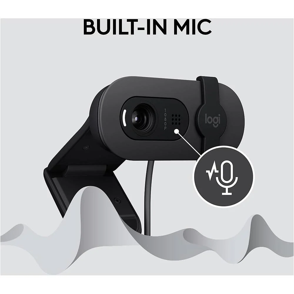 Logitech Core Brio 100 1080p Full HD Webcam in Black - 960-001580 - Image 10