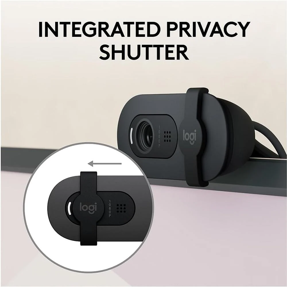Logitech Core Brio 100 1080p Full HD Webcam in Black - 960-001580 - Image 8