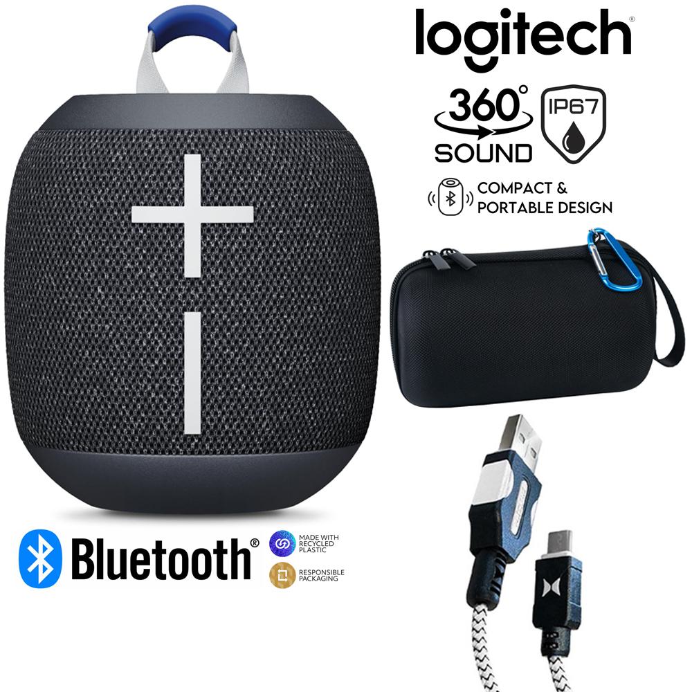 Logitech Core Wonderboom 4 Portable Waterproof Bluetooth Speaker w/ Accessories Bundle - Image 2
