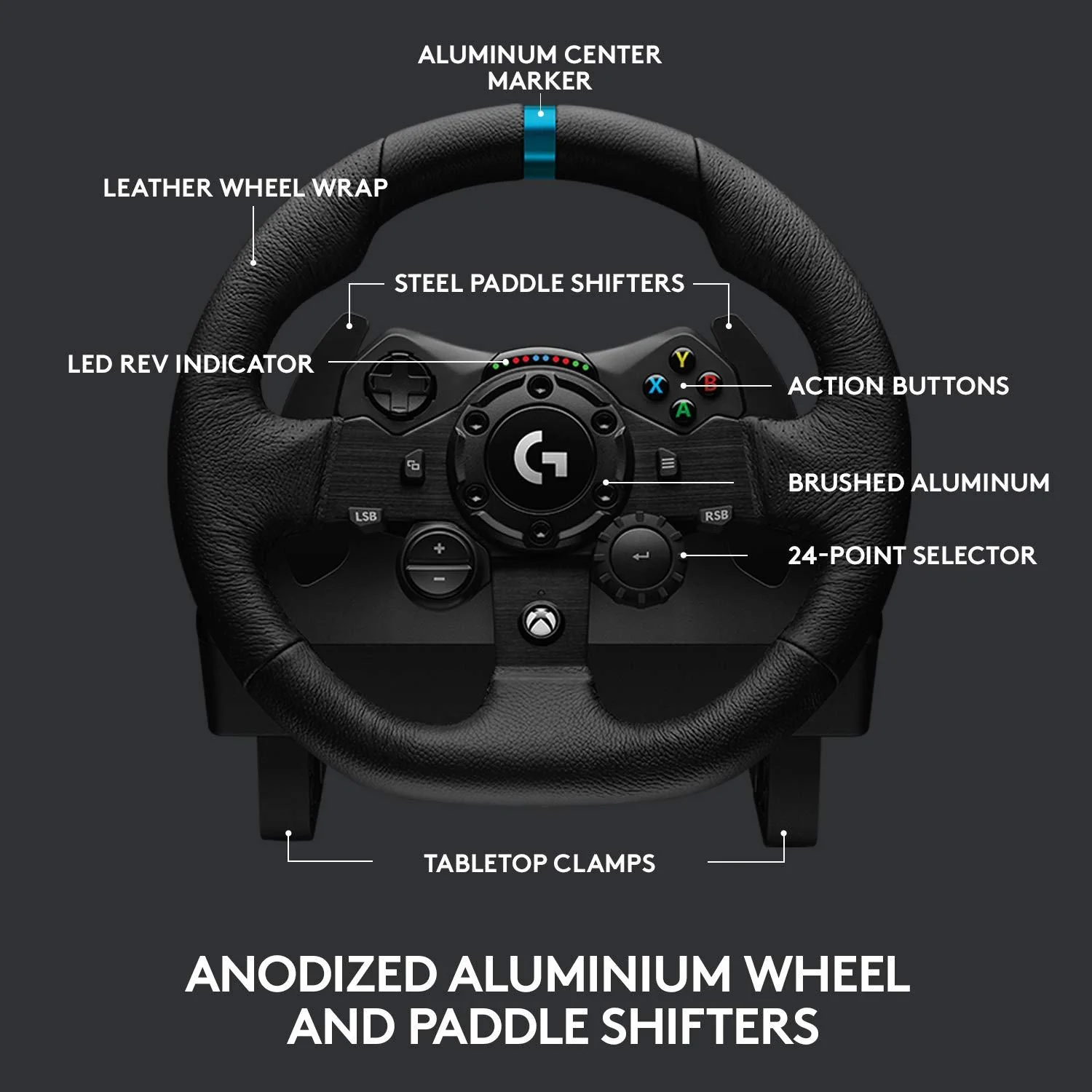 Logitech G923 RacingWheel Pedals XB1 PC - Image 6