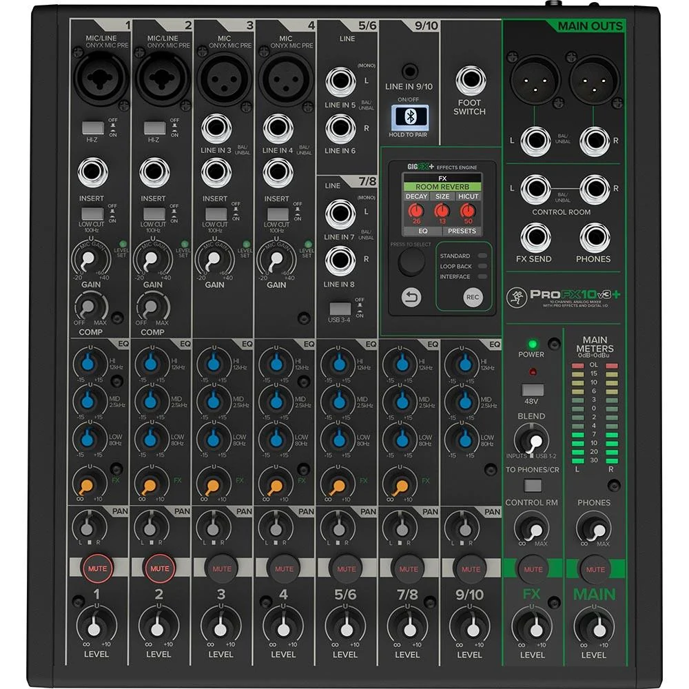 Mackie ProFX10v3+ 10-Channel Analog Mixer with Enhanced FX, USB, Bluetooth - Image 5