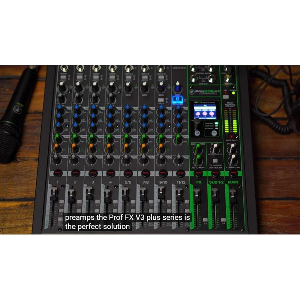 Mackie ProFX12v3+ 12-Channel Analog Mixer with Enhanced FX, USB, Bluetooth - Image 6