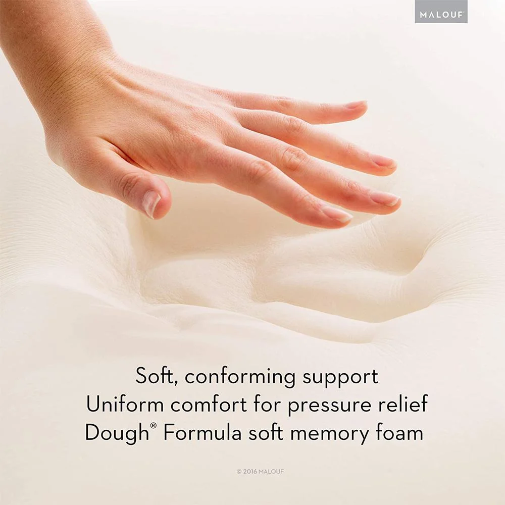 Malouf Z Travel Dough Memory Foam Pillow w/ Removable Bamboo Velour Cover 2 Pack - Image 3