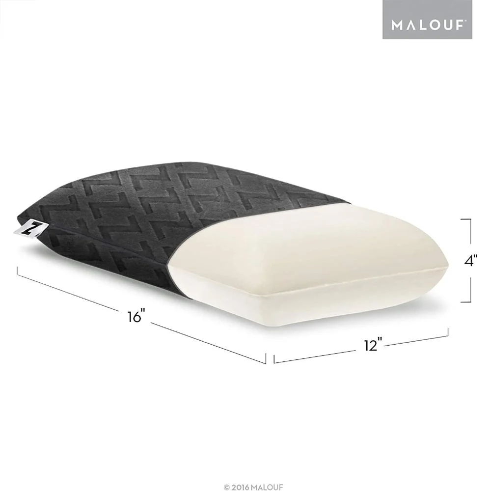 Malouf Z Travel Dough Memory Foam Pillow w/ Removable Bamboo Velour Cover 2 Pack - Image 4