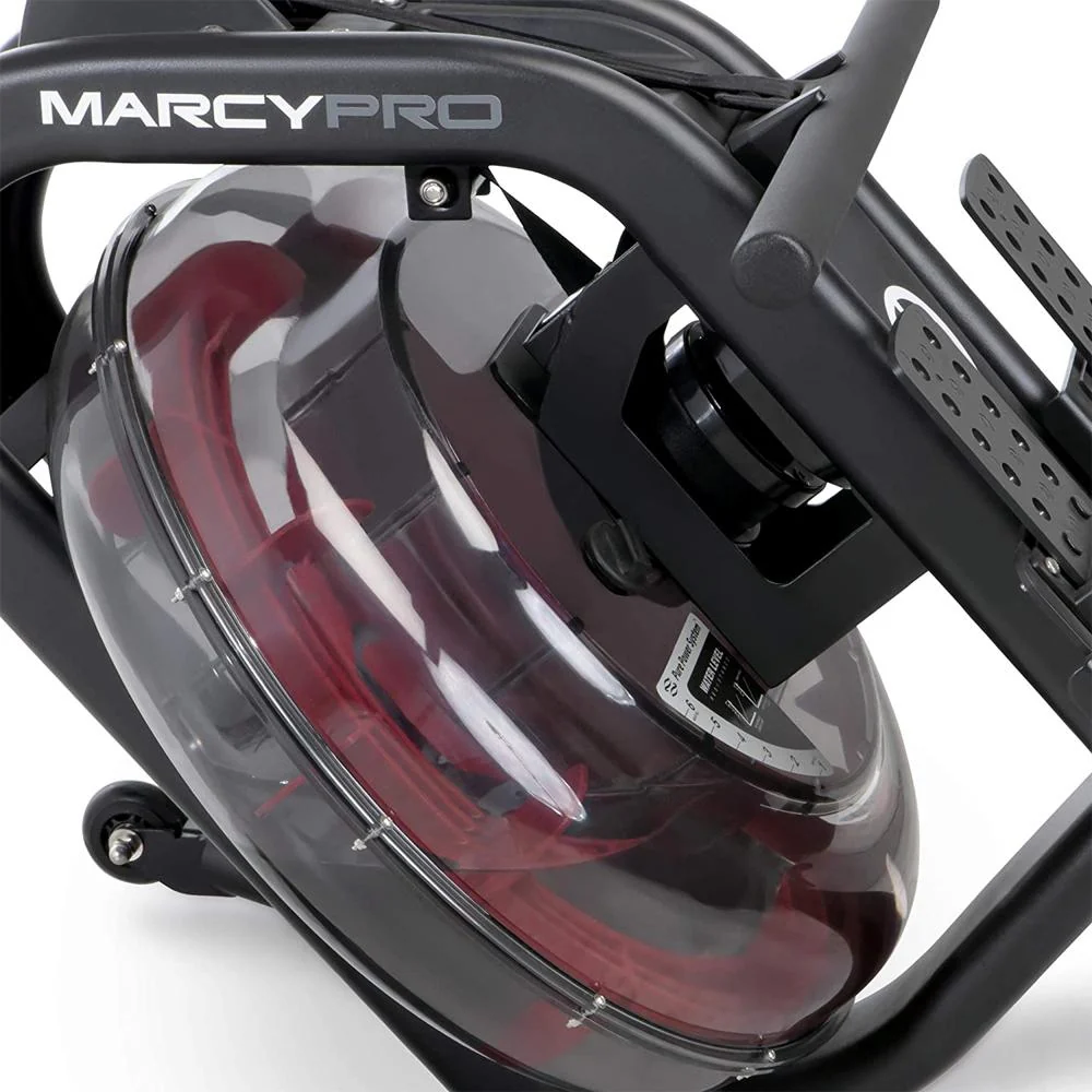 Marcy NS-6023RW Indoor Water Resistance Rowing Machine + Massage Gun Bundle - Image 4
