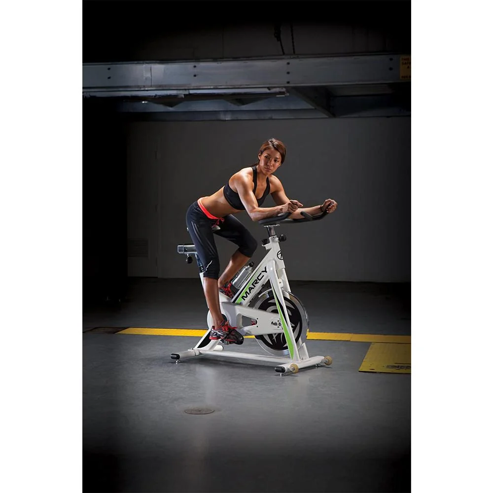 Marcy NSP-122 Deluxe Club Revolution Cycle - White/Green + Massage Gun Bundle - Image 4