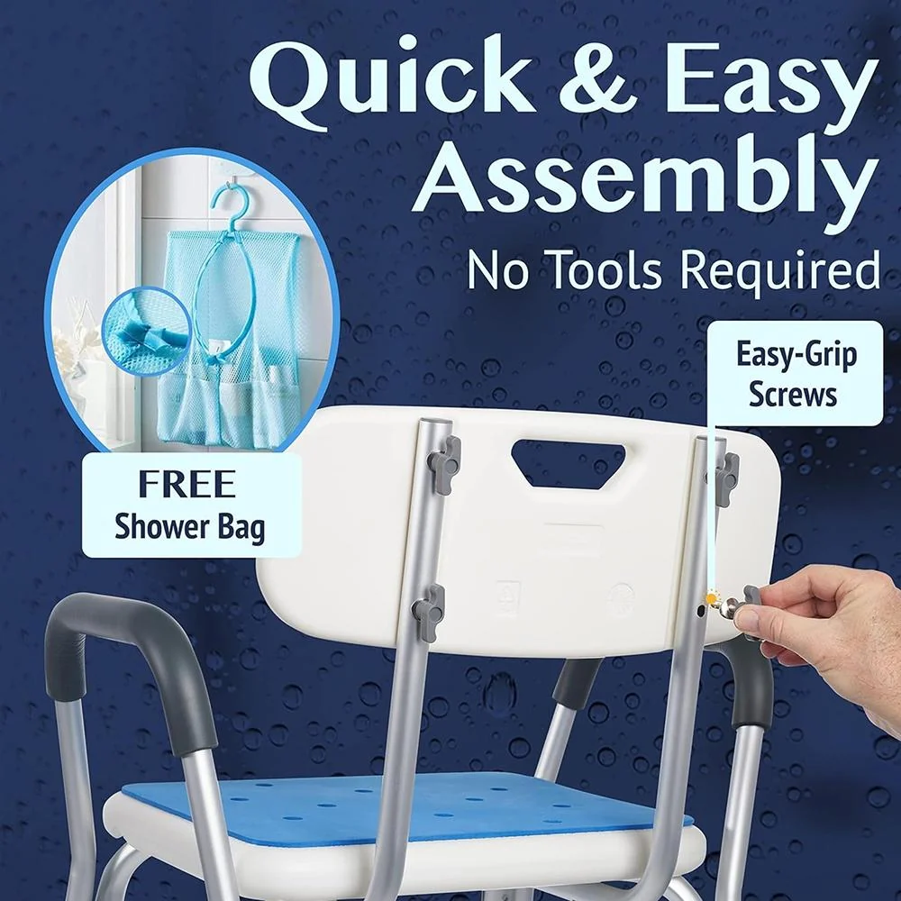 Medokare Premium Shower Chair Bath and Medical Grade Shower Seat OPEN BOX + 1 Yr Warranty - Image 9