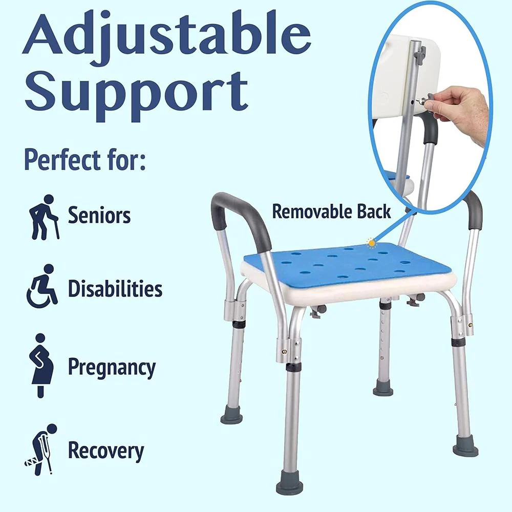 Medokare Premium Shower Chair, Bath Chair and Shower Seat, Adjustable Open Box - Image 3
