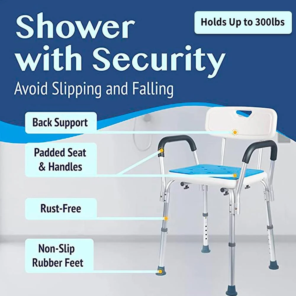 Medokare Premium Shower Chair, Bath Chair and Shower Seat, Adjustable Open Box - Image 6