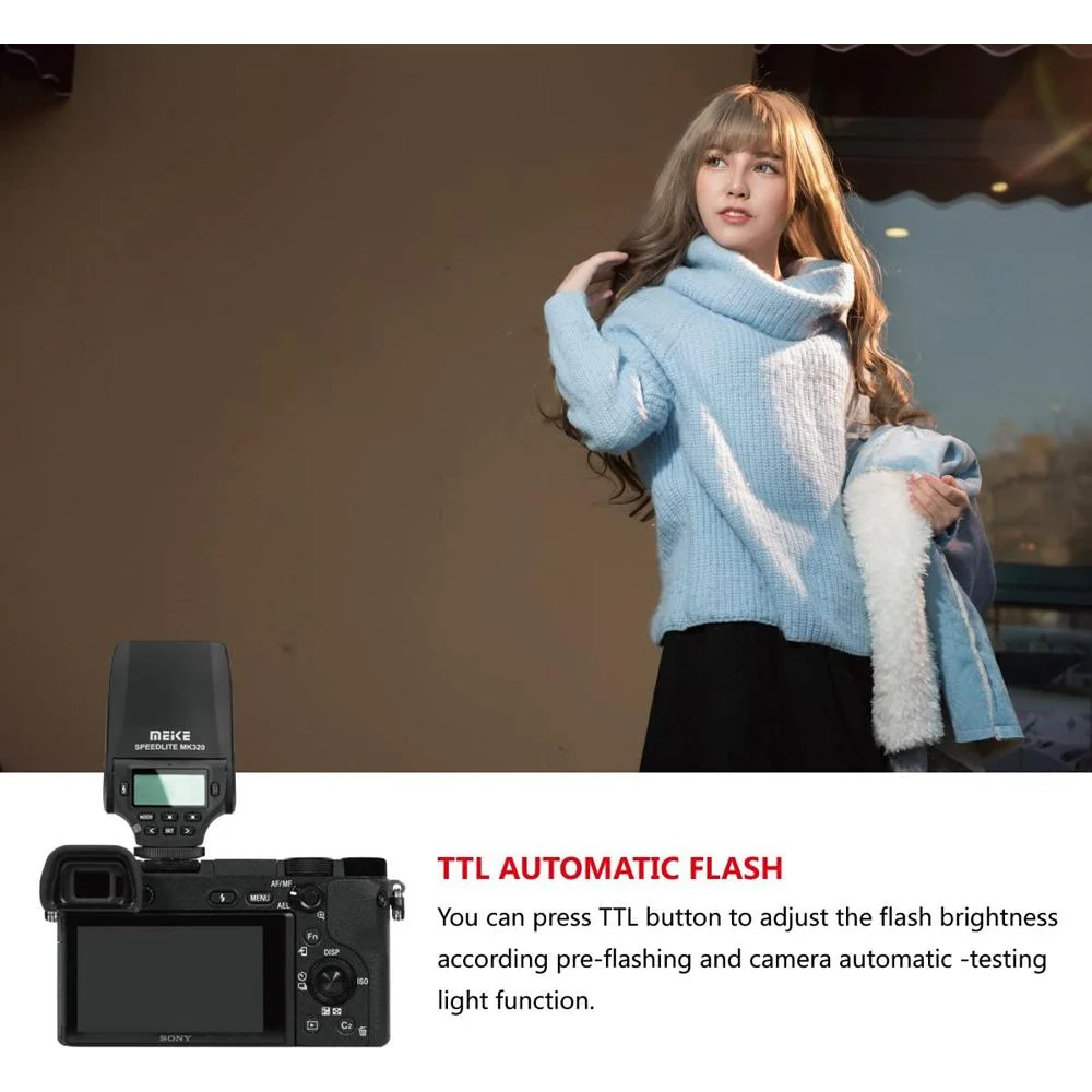 MEIKE TTL Master HSS Flash Speedlite Speedlight for Sony Digital SLR Open Box - Image 3