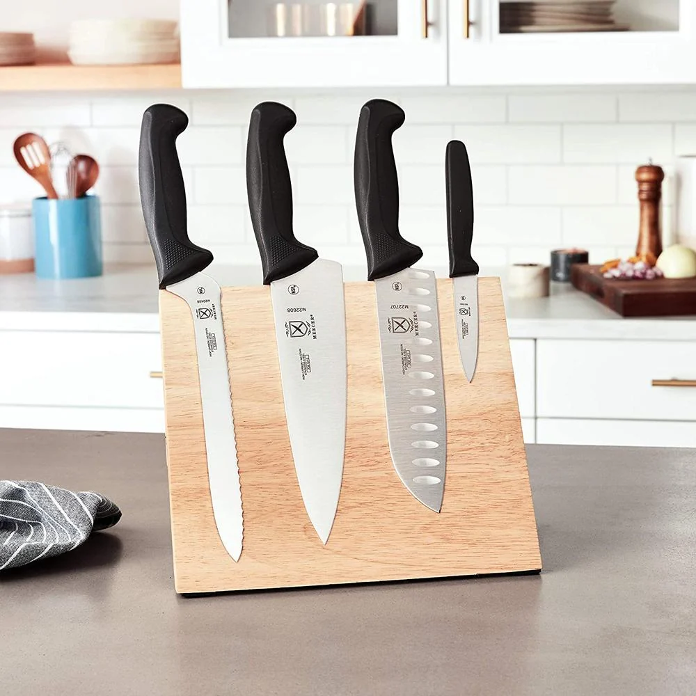 Mercer Culinary Rubberwood Magnetic Board M30720 + Deco Sharpener + Gloves Bundle - Image 7