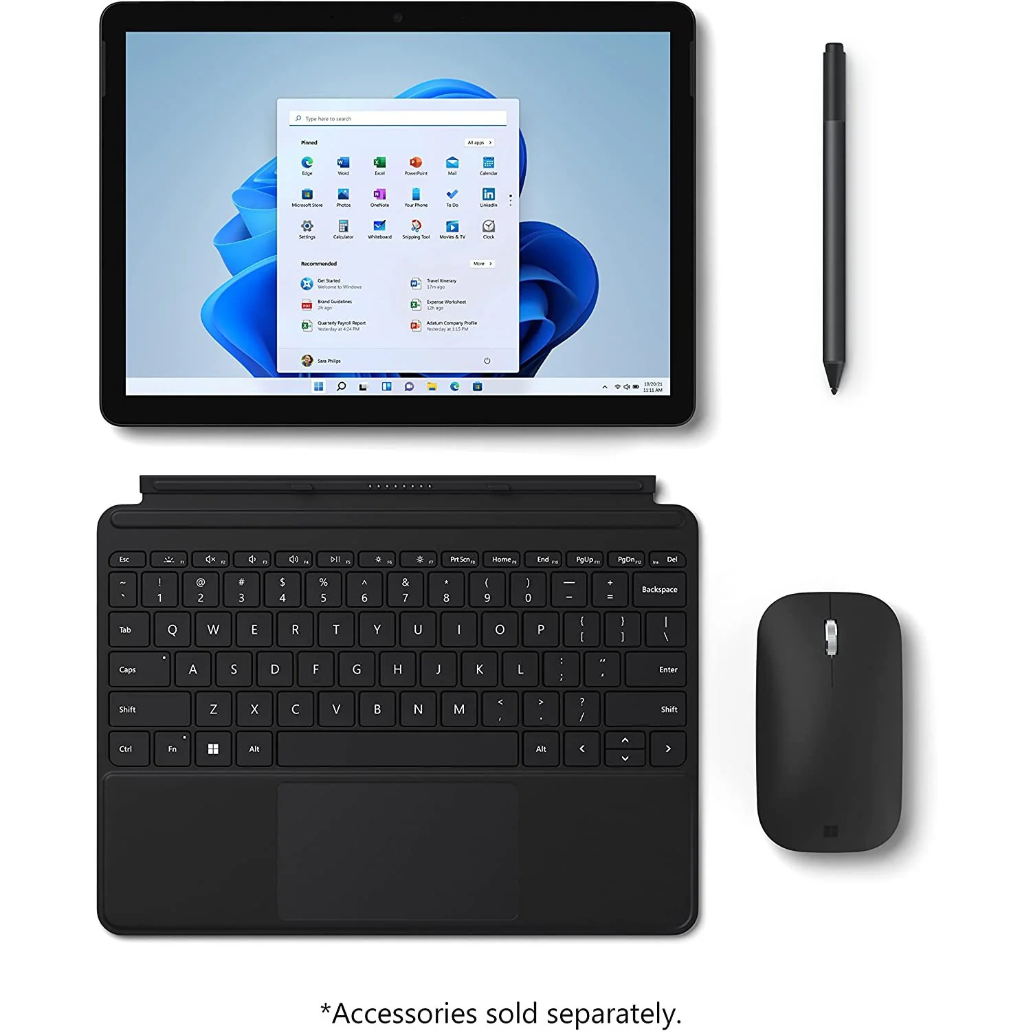 Microsoft 8VC-00016 Surface Go 3 10.5" Intel Pentium 8GB/128GB SSD Touch Tablet, Black - Image 3