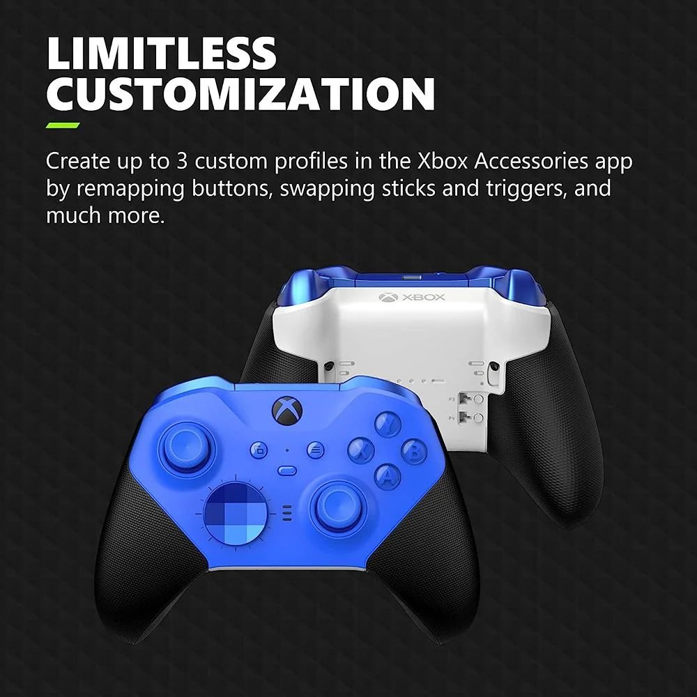 Microsoft RFZ-00017 Xbox Elite Wireless Controller Series 2 (Blue) Dual Controller Bundle - Image 6