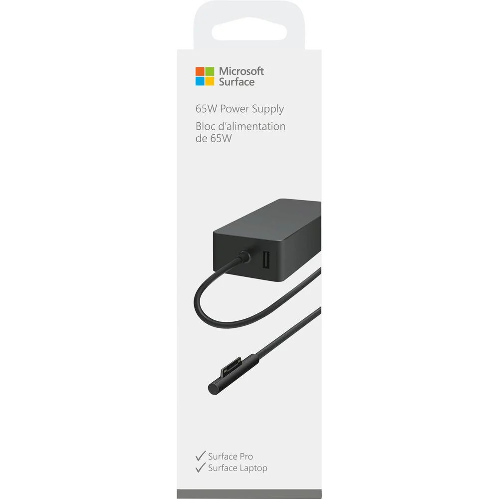 Microsoft Surface 65W Power Supply in Black - W8Y-00001 - Image 3