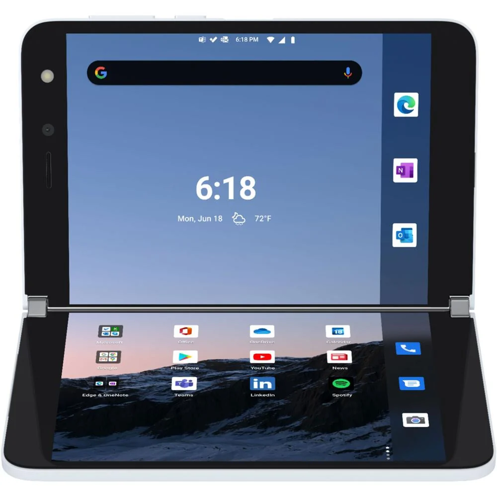 Microsoft Surface Duo 256GB (Locked AT&T) Folding 2 Screen Smartphone - Glacier TGM-00001 - Image 2