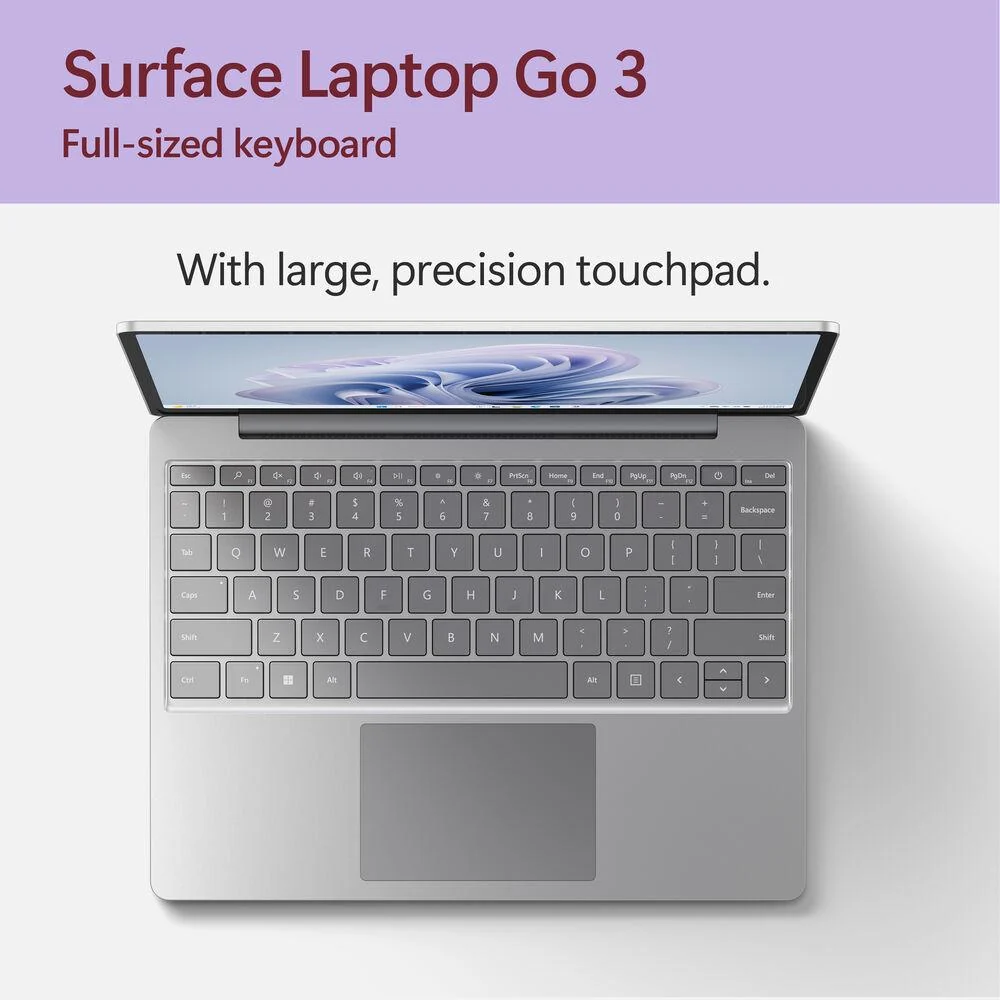 Microsoft Surface Laptop Go 3 12.4" Intel i5-1235U 8GB/256GB Touchscreen, Platinum - Image 10